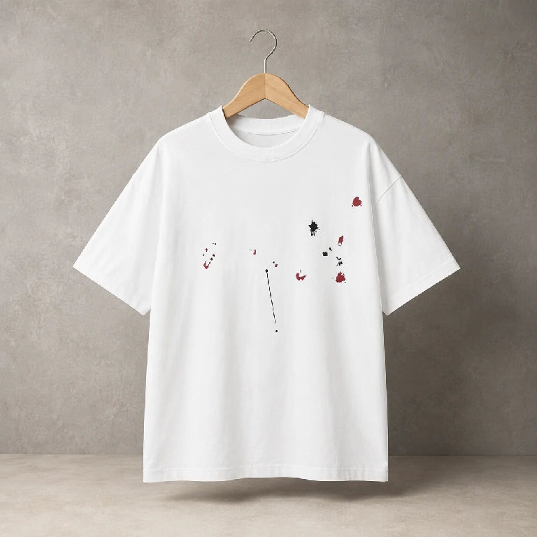 Oversized Graphic Grey Wash T-Shirt | Peakachu