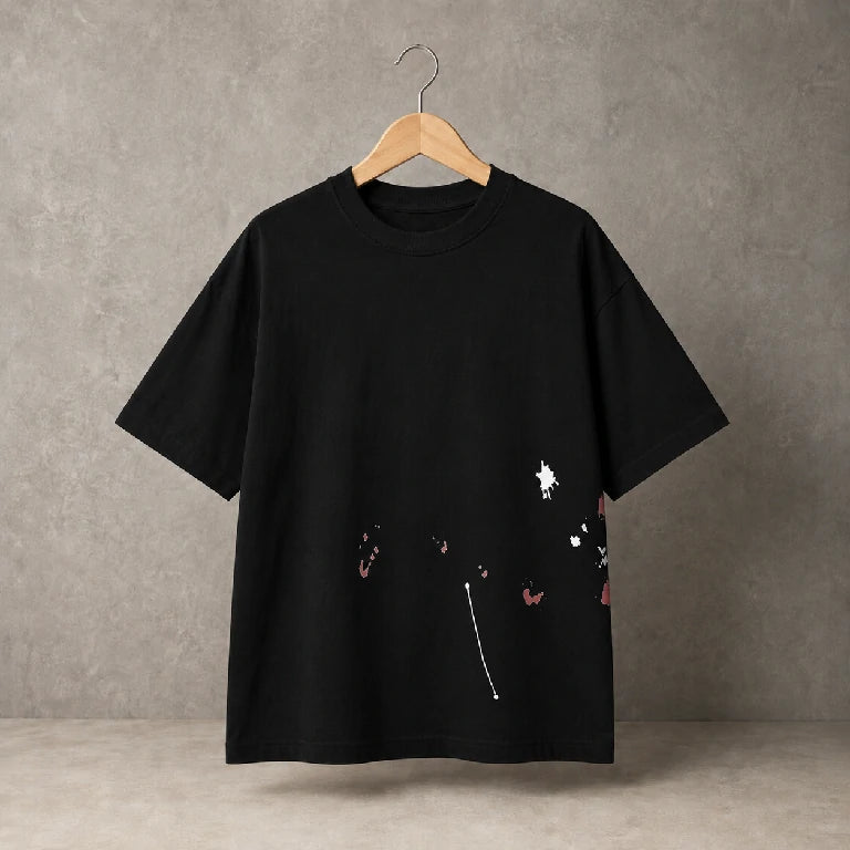 Oversized Graphic Grey Wash T-Shirt | Peakachu
