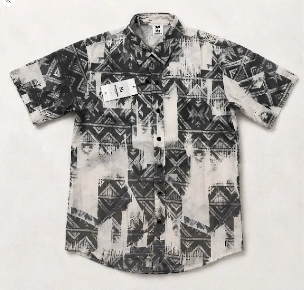 Printed Button-Down Shirt | Peakachu