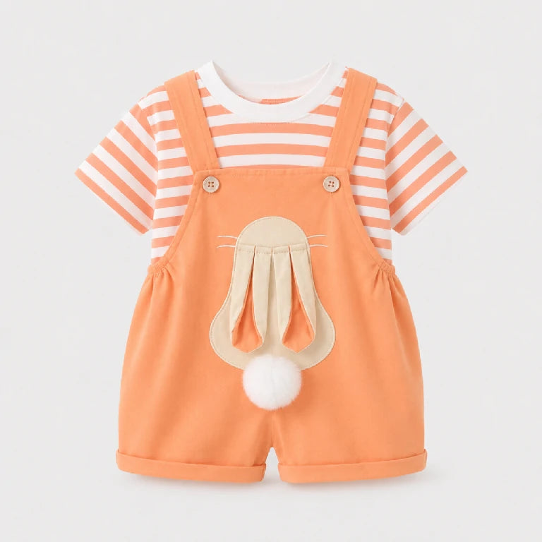 Top + Dungaree Shorts | Peakachu