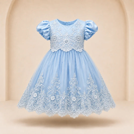Fancy Net Frock With Rhinestones | Peakachu