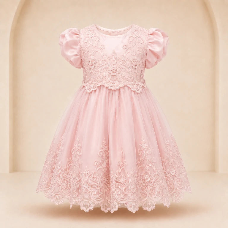 Fancy Net Frock With Rhinestones | Peakachu