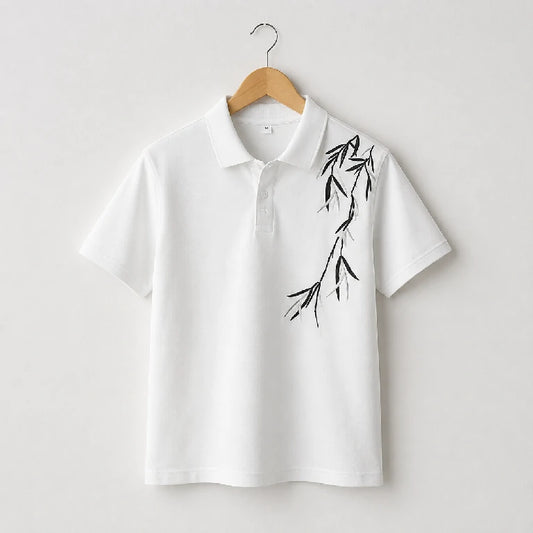 Boys Polo Shirt-Leaves Print | Peakachu