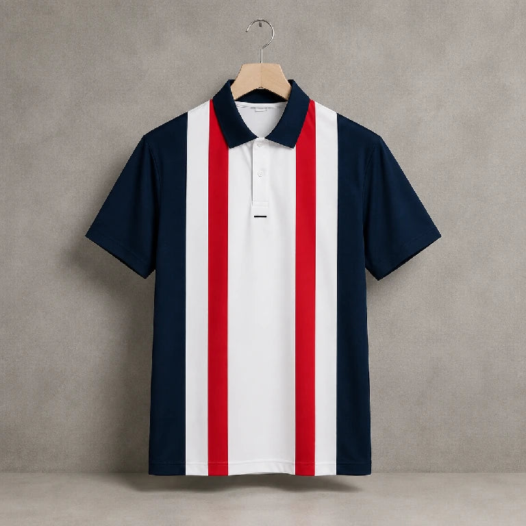 Polo Shirt Vertical-Stripe  | Peakachu