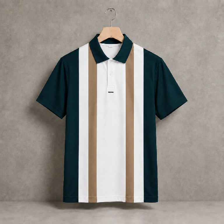 Polo Shirt Vertical-Stripe  | Peakachu