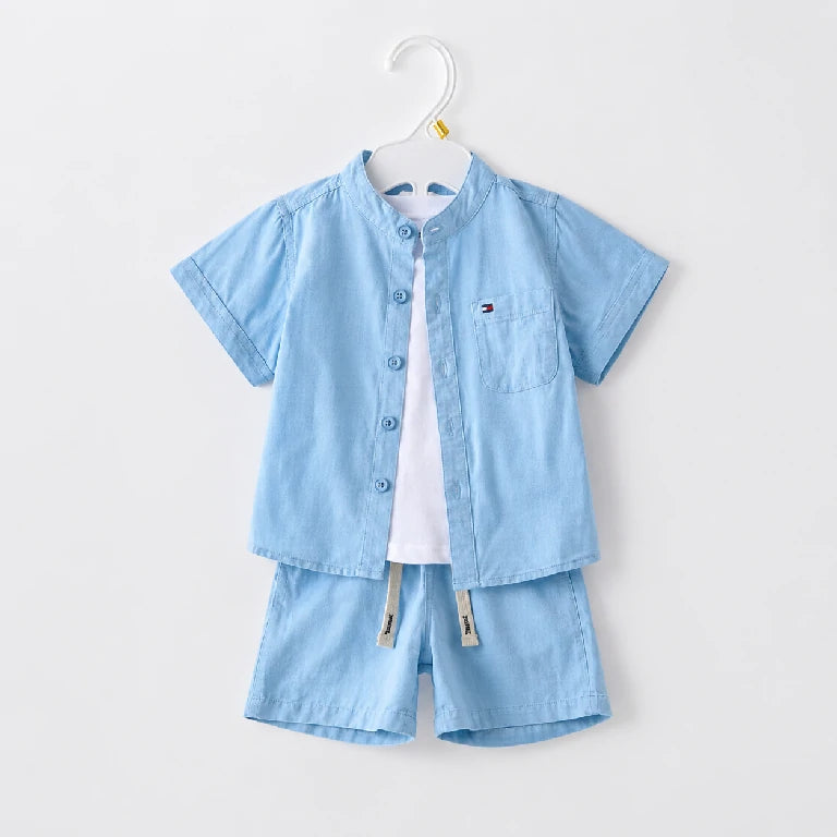 One Pocket Button Up Shirt + T-Shirt + Shorts | Peakachu