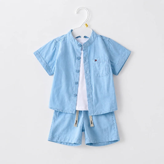 One Pocket Button Up Shirt + T-Shirt + Shorts | Peakachu