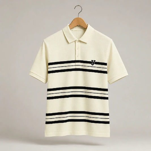 Polo Shirt Horizontal Stripes  | Peakachu