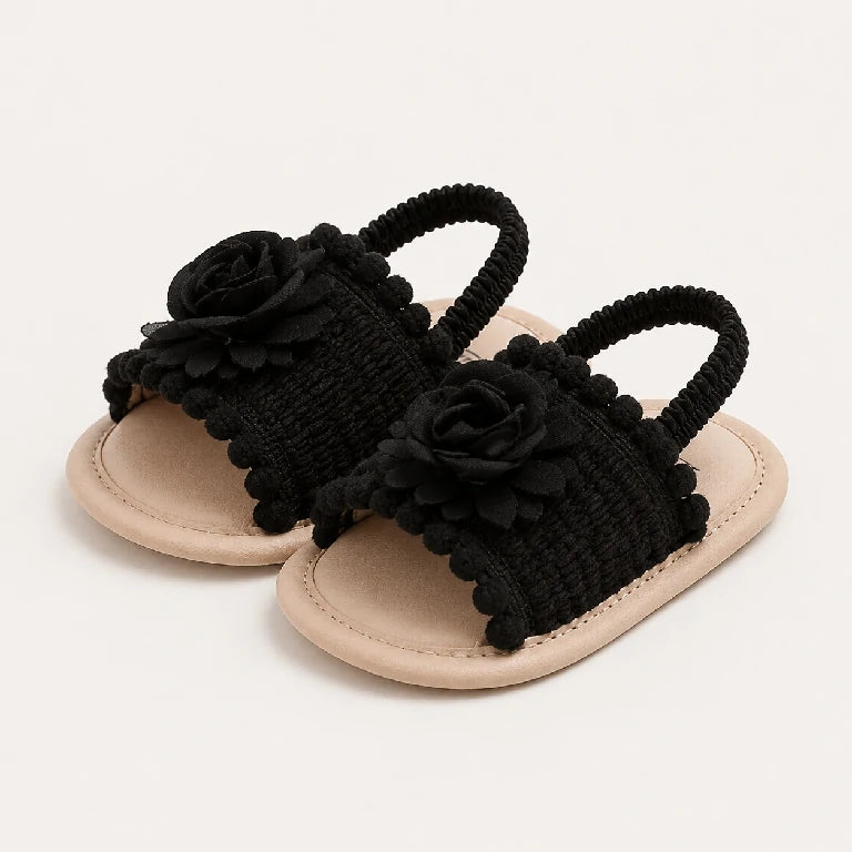 Ruffled Fabric Summer Sandals | Peakachu
