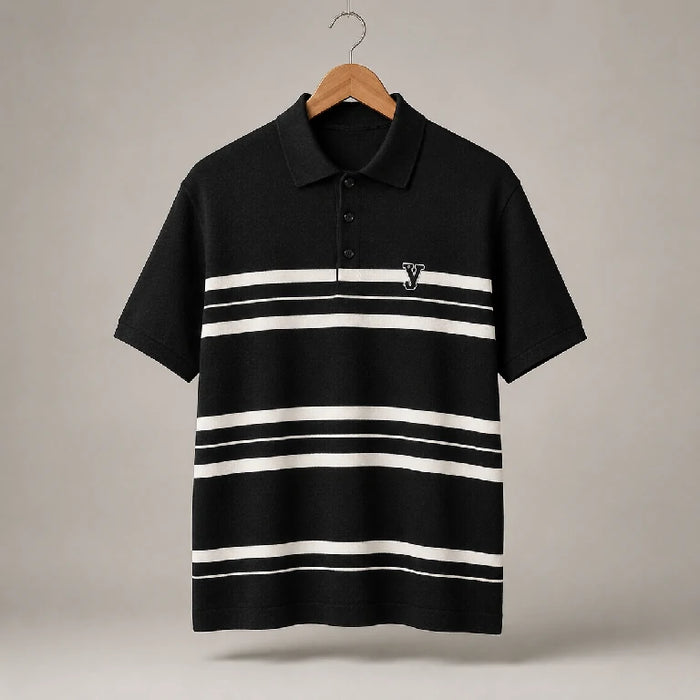 Polo Shirt Horizontal Stripes  | Peakachu