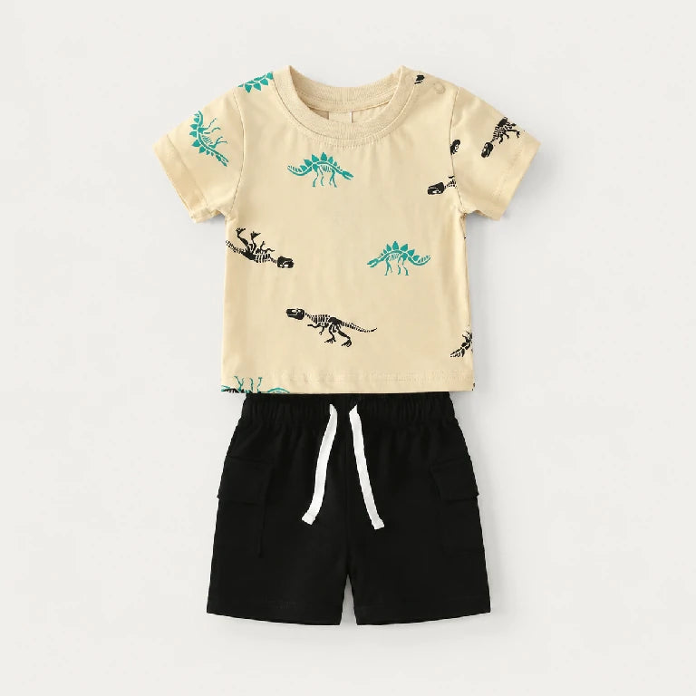 Dinosaur Print T-shirt + Bottoms | Peakachu