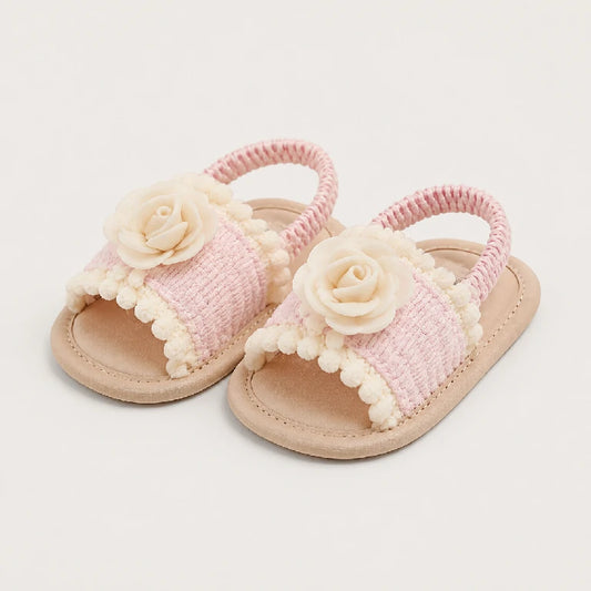 Ruffled Fabric Summer Sandals | Peakachu