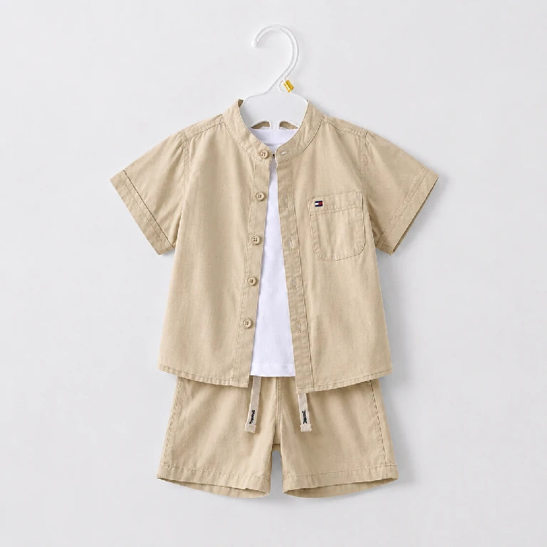 One Pocket Button Up Shirt + T-Shirt + Shorts | Peakachu