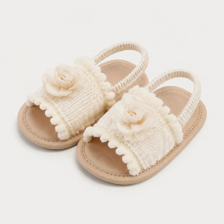 Ruffled Fabric Summer Sandals | Peakachu