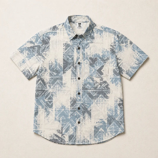 Printed Button-Down Shirt | Peakachu