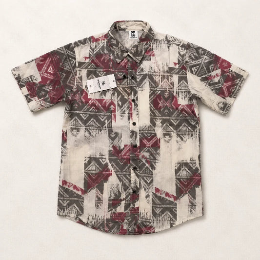 Printed Button-Down Shirt | Peakachu