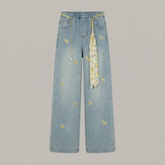 Pony Wide Leg Denims | Peakachu