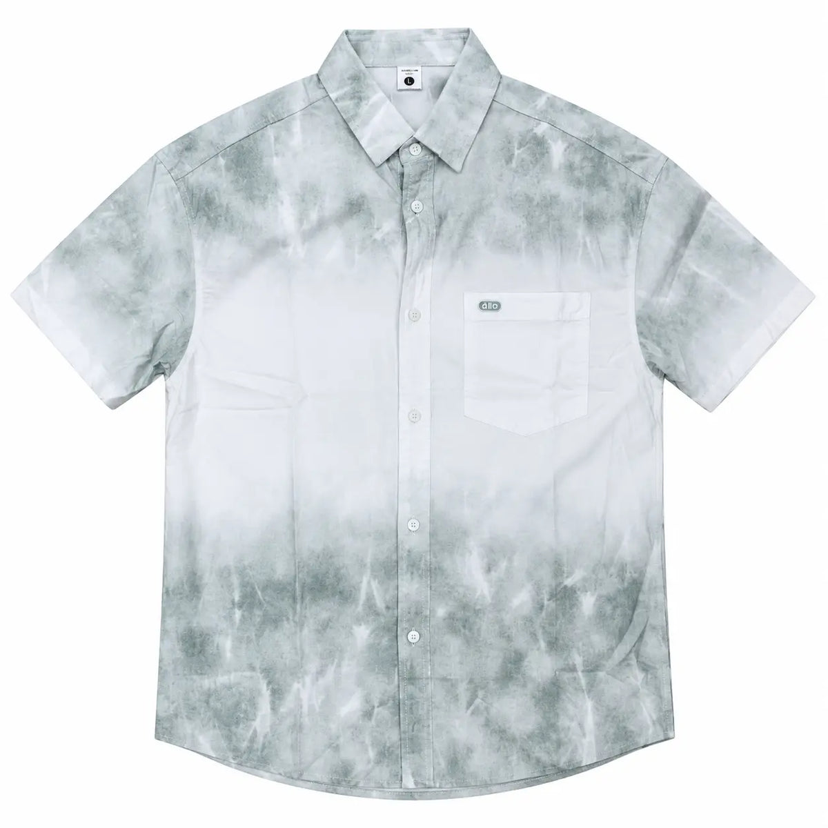 Grey and White Tie-Dye T-Shirt | Peakachu