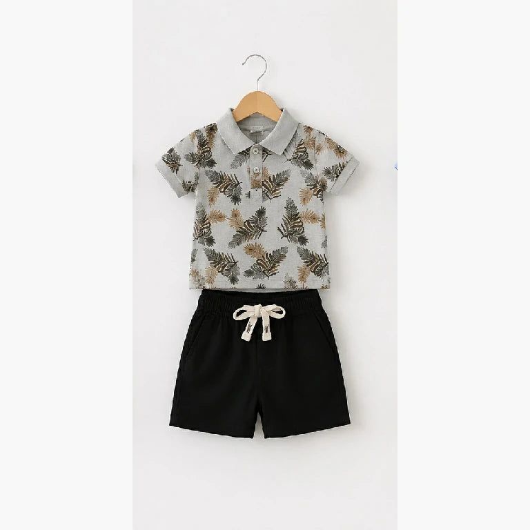 Feather Polo Shirt + Shorts | Peakachu
