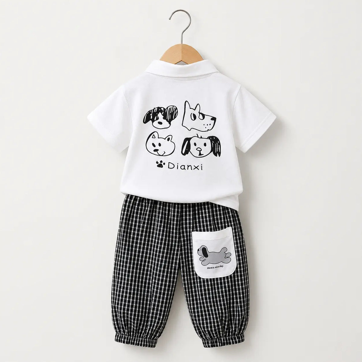 Polo Shirt with Striped Pants | Peakachu