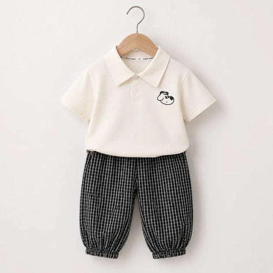 Polo Shirt with Striped Pants | Peakachu