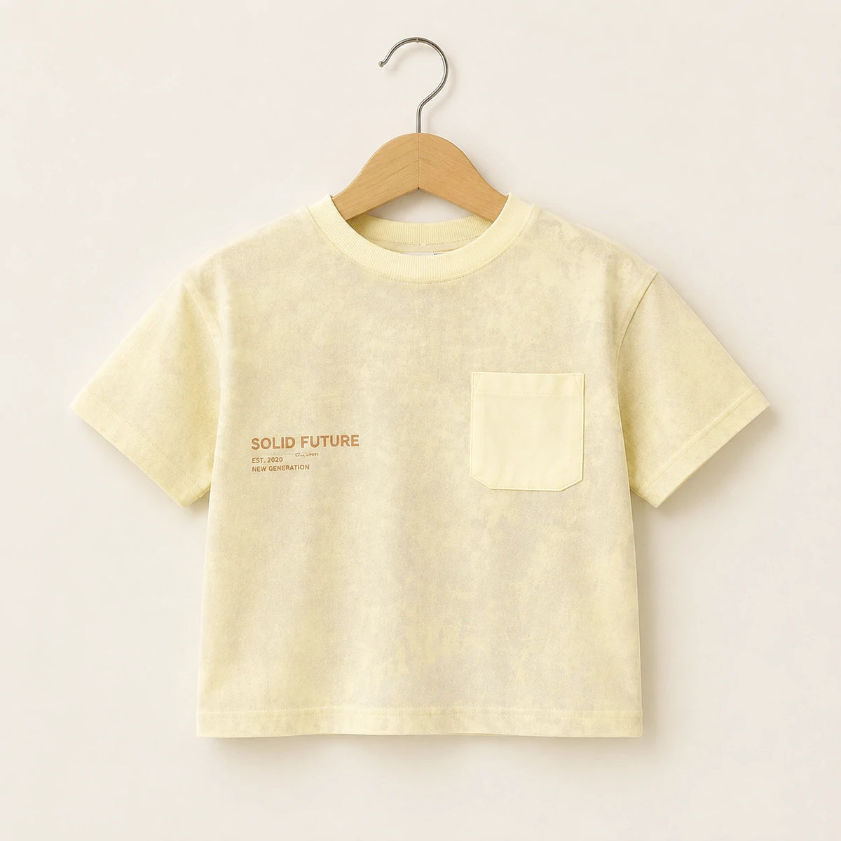 Solid Text Print T-Shirt | Peakachu