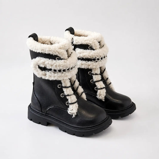 Plush Winter Lace Up Boots | Peakachu