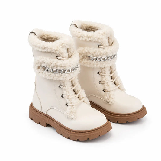 Plush Winter Lace Up Boots | Peakachu