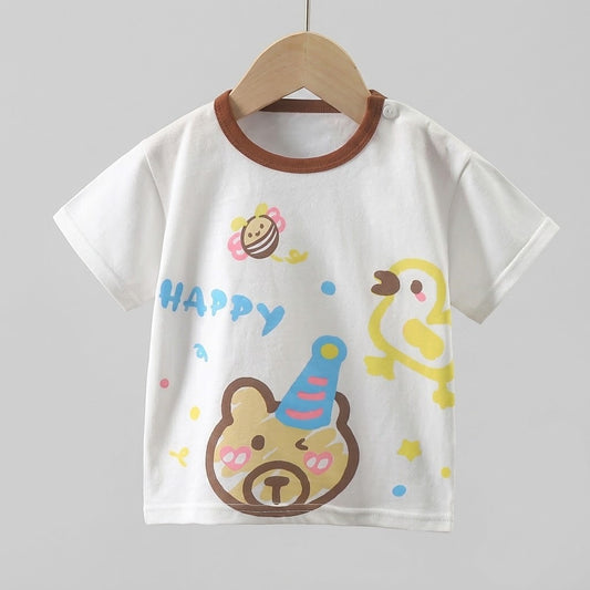 Happy Teddy Graphic T-shirt | Peakachu