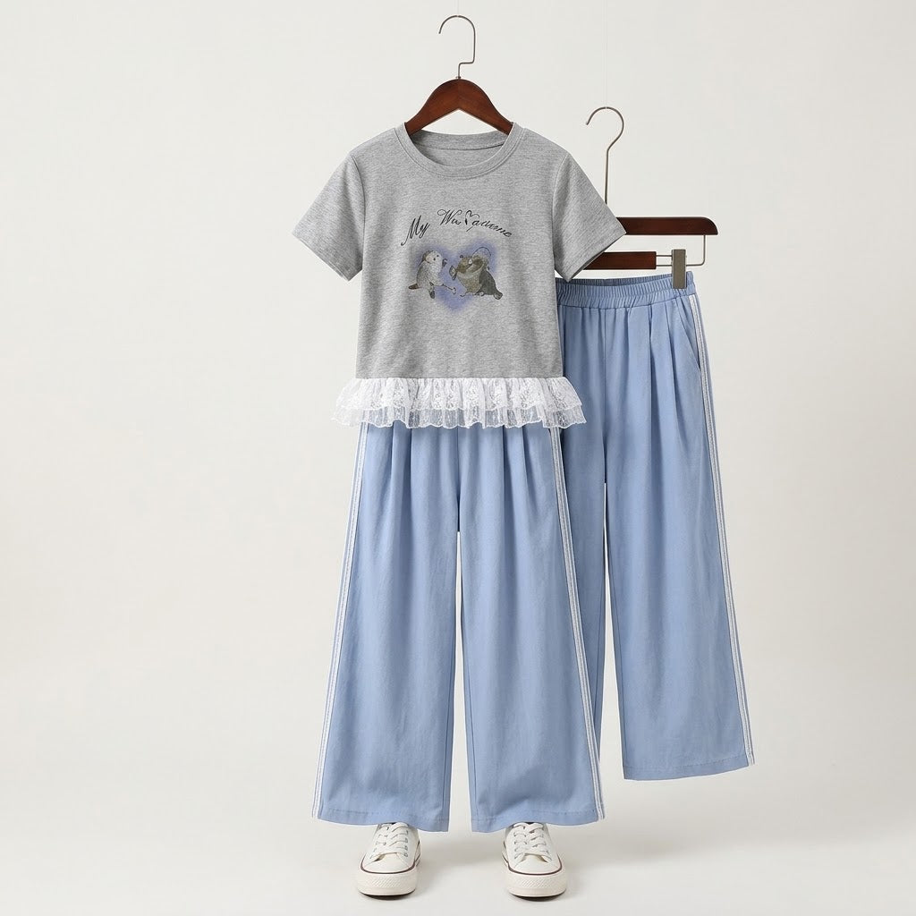 Grey + Denim Coord Set | Peakachu