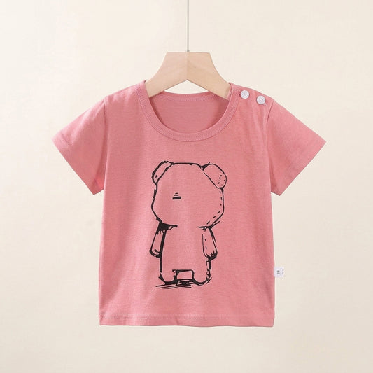 Teddy Graphic Pink T-shirt | Peakachu
