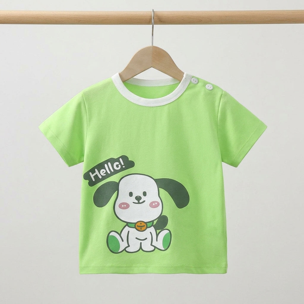 Hello Dog Print T-Shirt | Peakachu