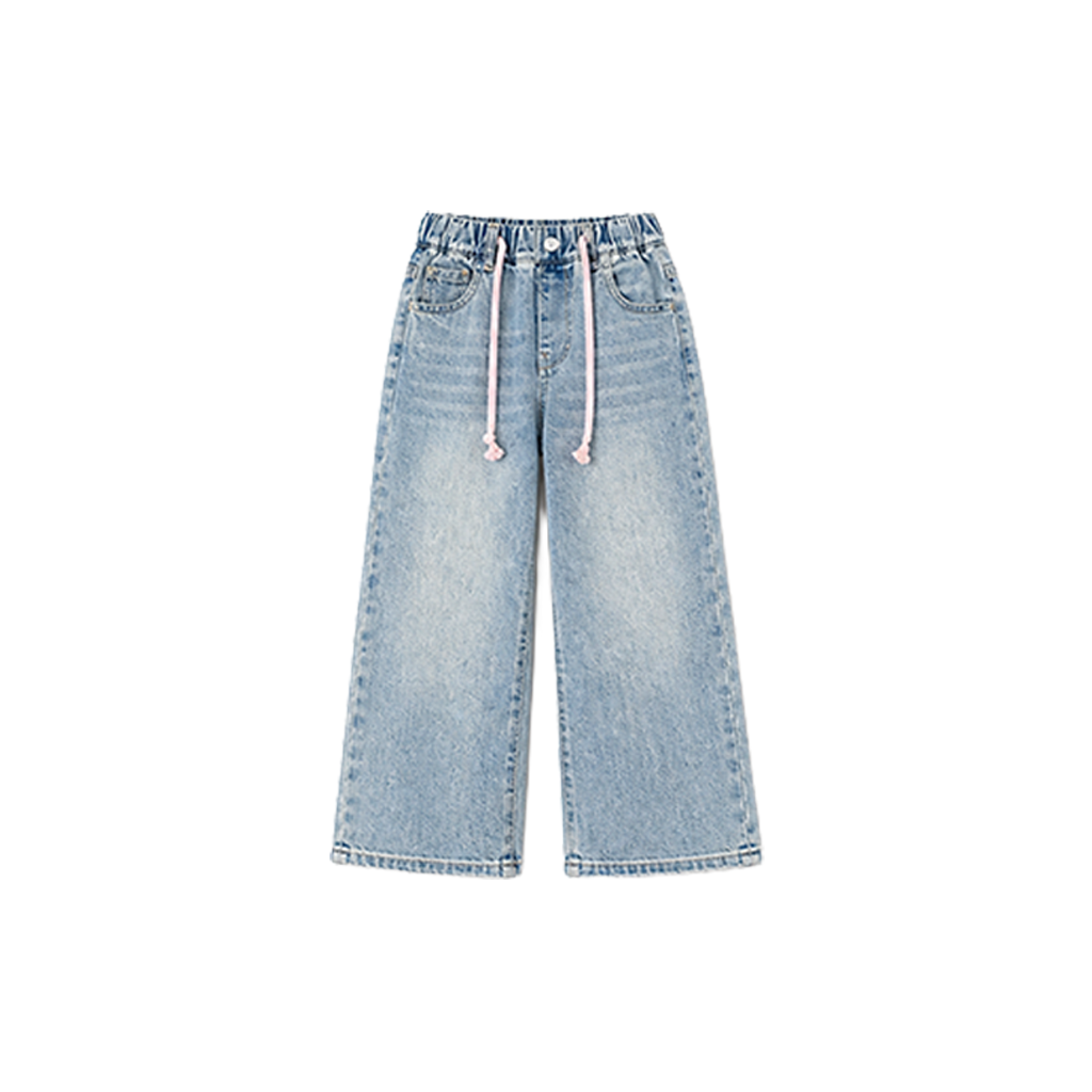 Drawstring Wide Leg Denim | Peakachu