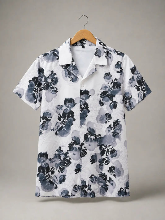 Printed Resort Collar Shirt | Peakachu