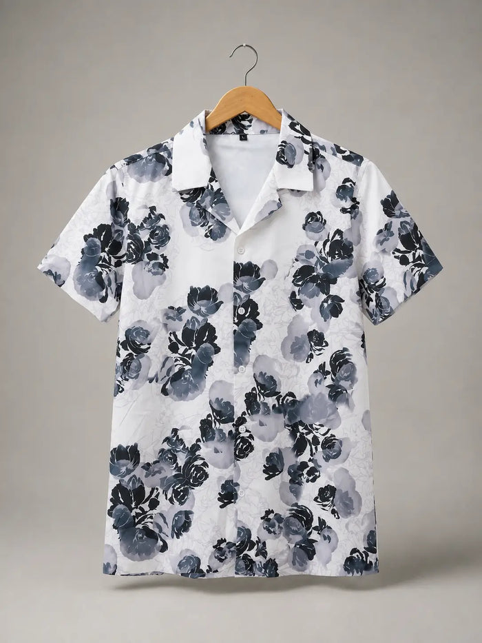 Printed Resort Collar Shirt | Peakachu