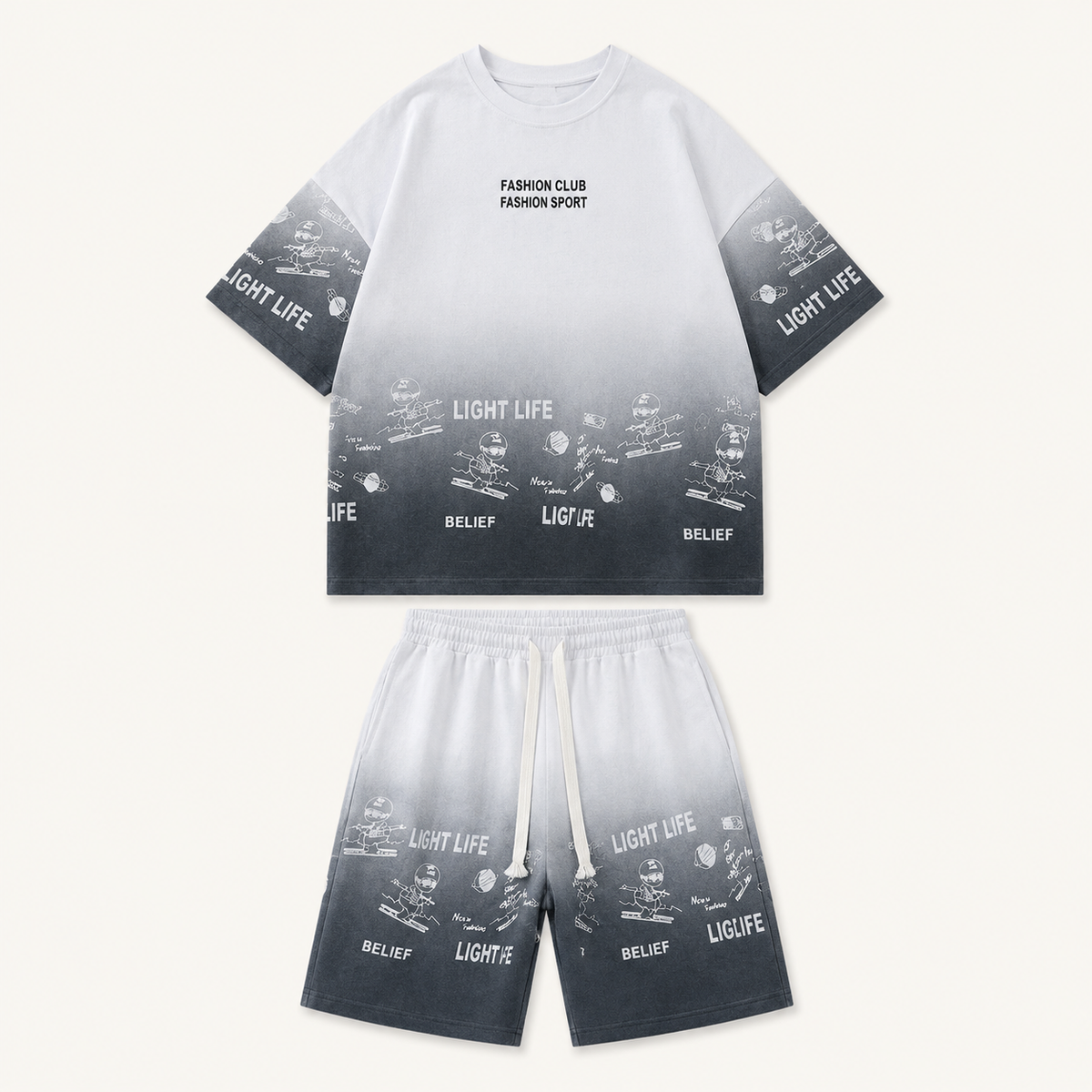 Typographic Summer T-Shirt + Shorts | Peakachu