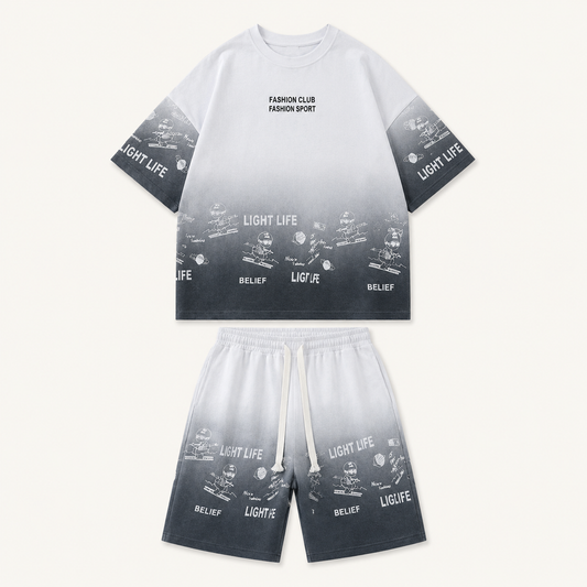 Typographic Summer T-Shirt + Shorts | Peakachu