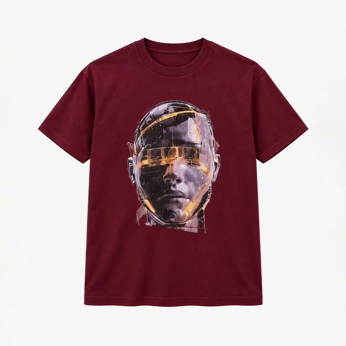 Cybernetic Oversized Helmet T-shirt | Peakachu