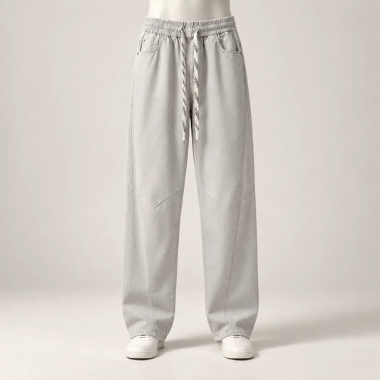 Barrel-Fit Drawstring Trousers | Peakachu