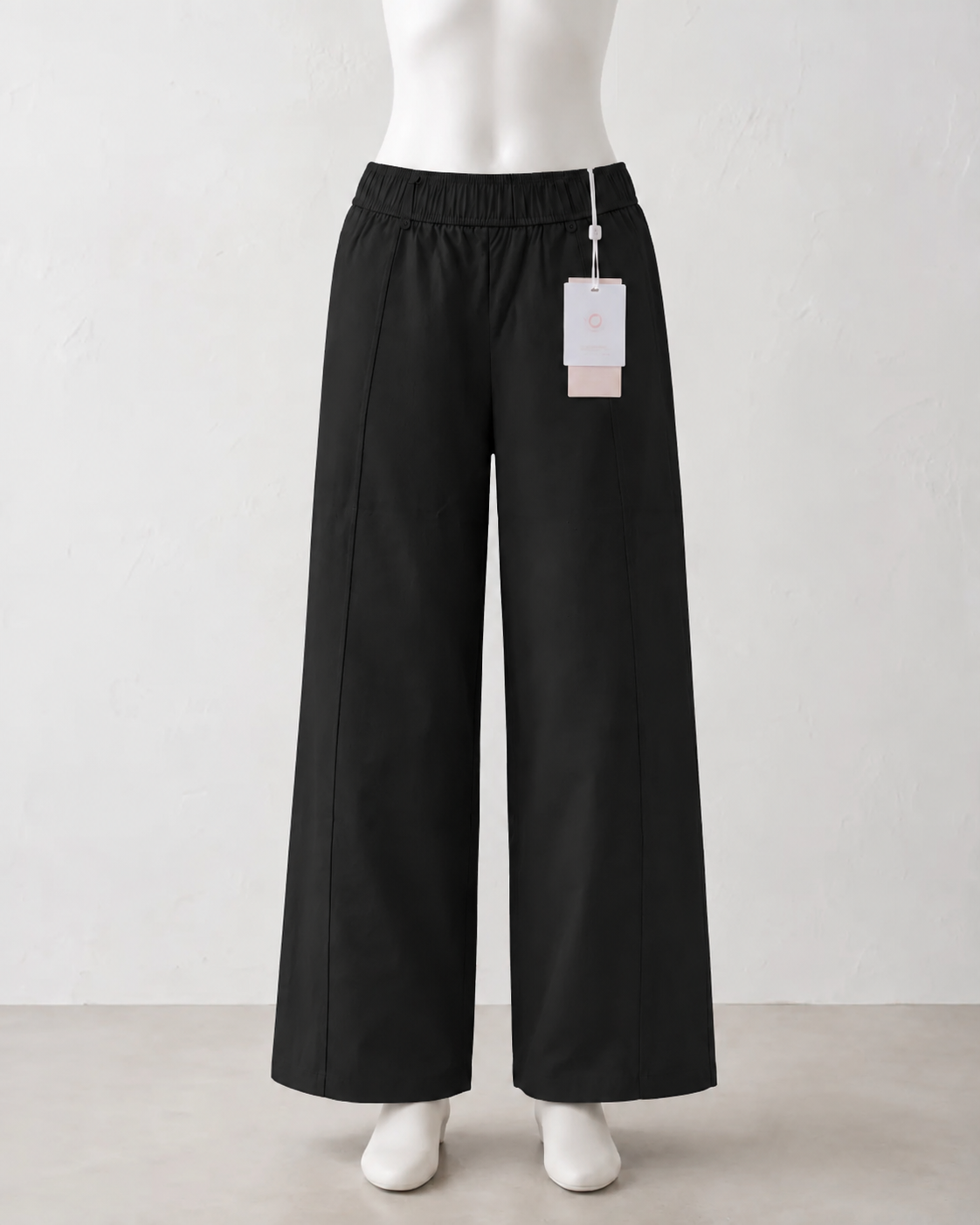 Beige Wide Leg Trousers | Peakachu
