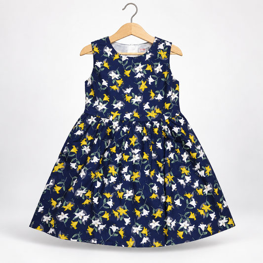 Star Printed Girls Frock | Peakachu