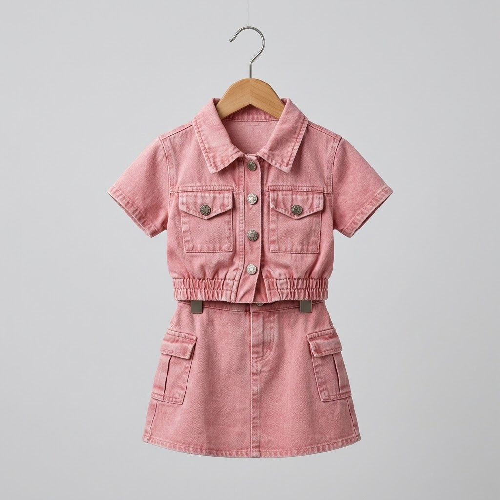 Denim Jacket + Shorts | Peakachu