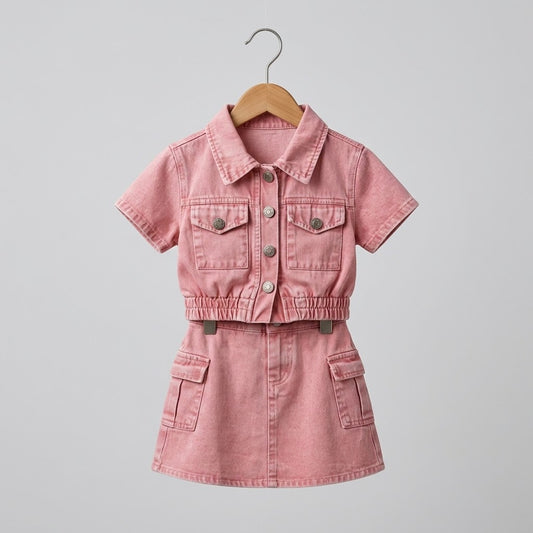 Denim Jacket + Shorts | Peakachu