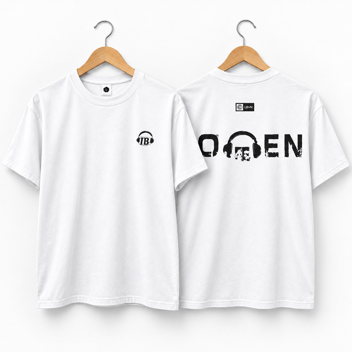 Oversized Graphic Headphone Print T-Shirt | Peakachu