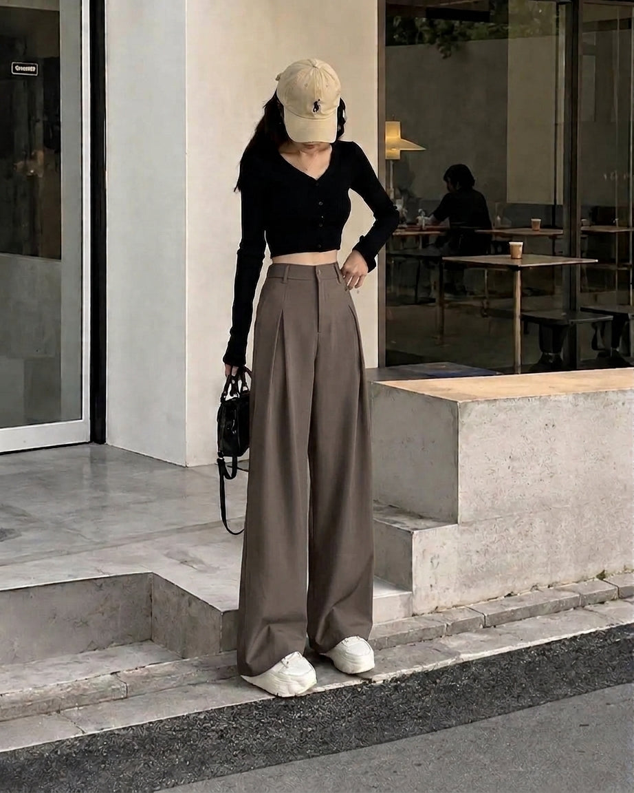 Wide-Leg Formal Pants | Peakachu