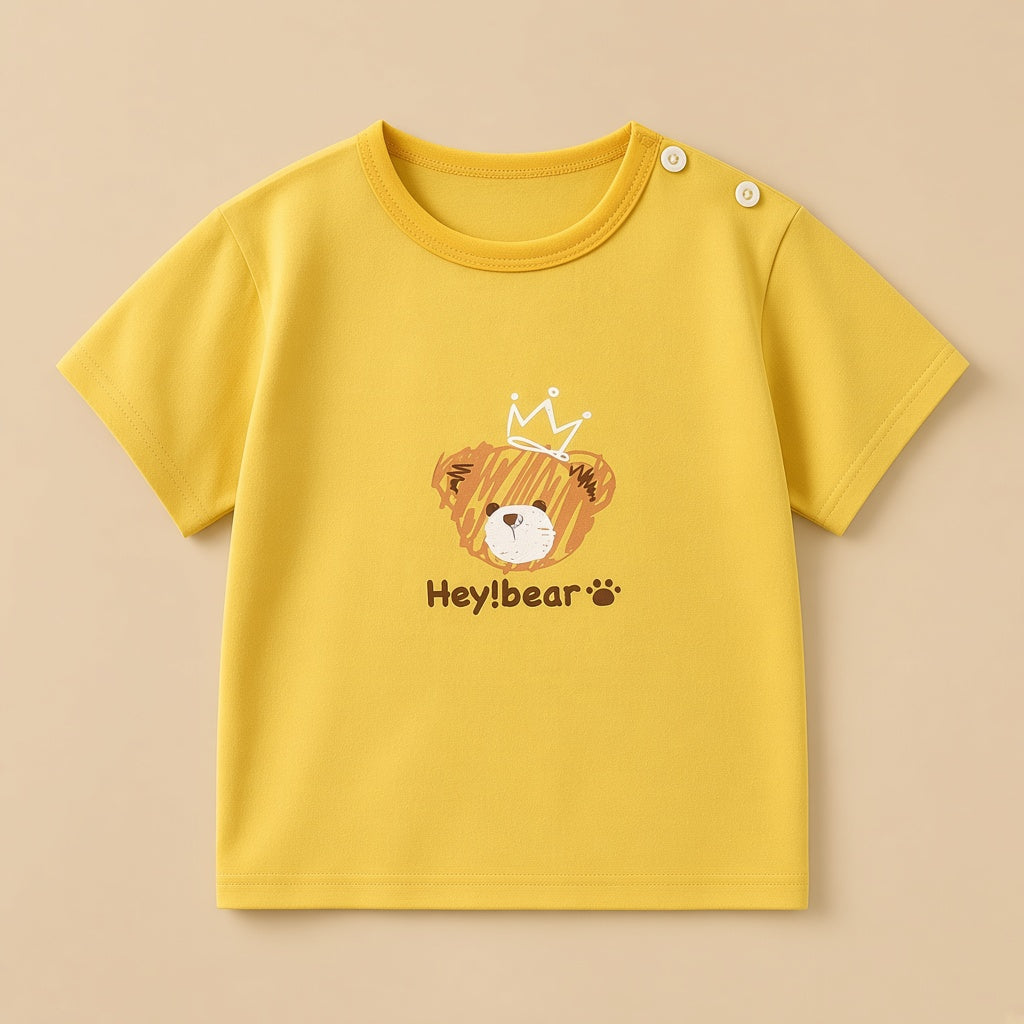 Hey Bear Yellow T-shirt | Peakachu