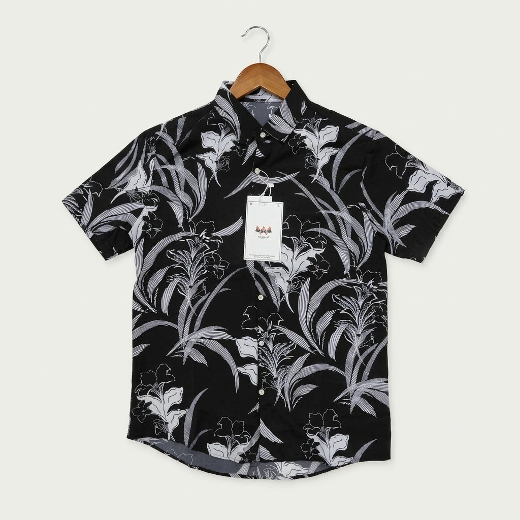 Printed Button-Up Shirt | Peakachu