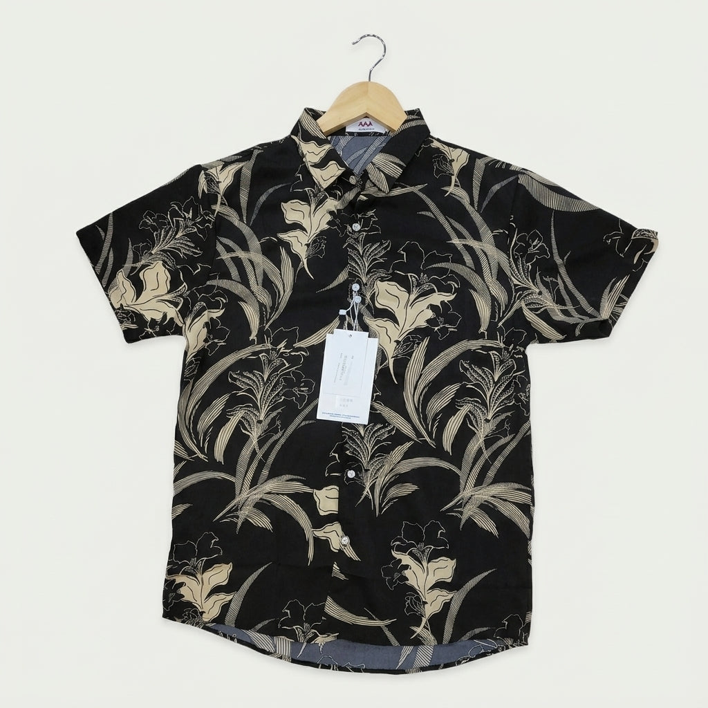Printed Button-Up Shirt | Peakachu