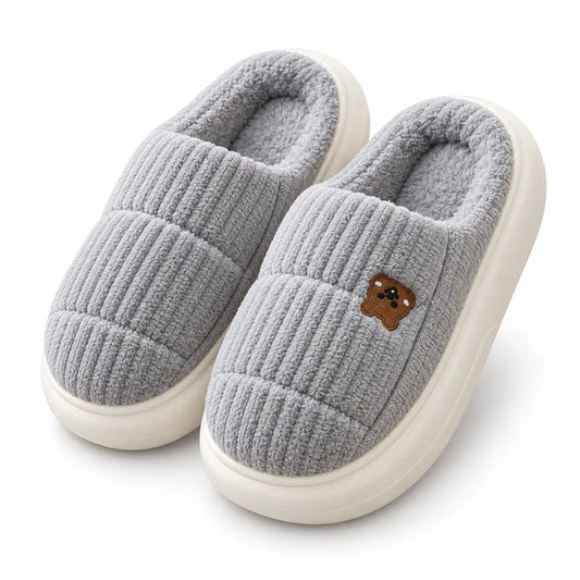 Thick-Soled Plush House Slippers | Peakachu