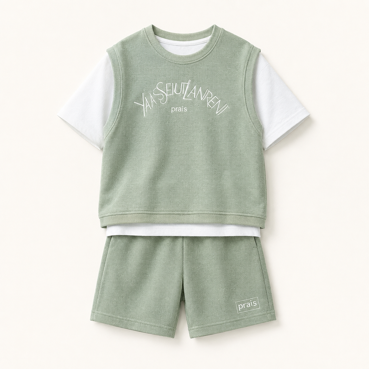 Grey/ White Shirt + Shorts | Peakachu